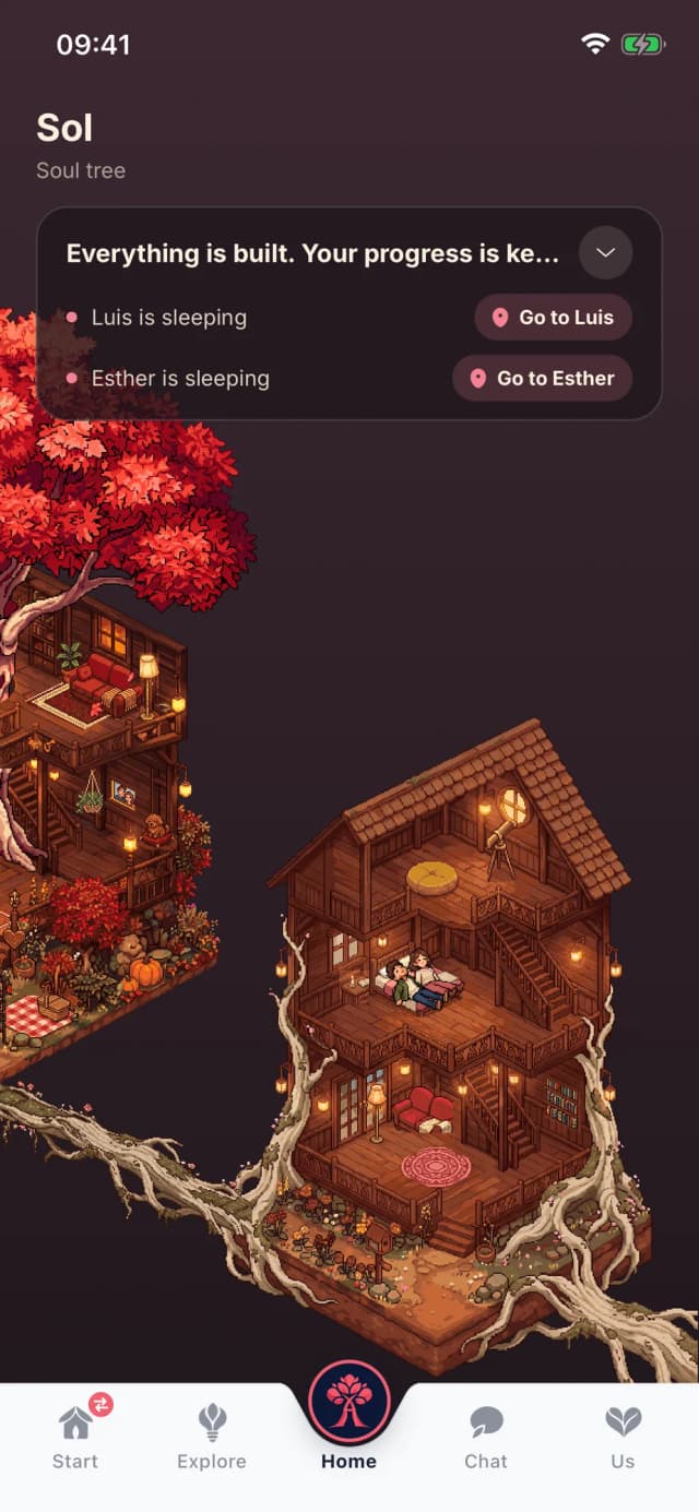 At night the avatars sleep together